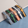Manufacturer Supply Microfiber Leather&Lambskin Watch Strap 22*20 Mm Tapering Two Piece Of Suede Wrist Band Bracelet Custom OEM