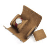 Custom Brown Top Grain Cow Leather Watch Roll From CSLWB Watch Storage Box Maunfacturer