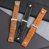 Luxury Leather Watch Strap 18/20/22/24 Mm Adjustable Genuine Leather Watch Band Handmade Stitching Bracelet