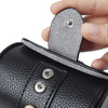 CSLWB Litchi Grain Leather Single Watch Roll | Classic Horizontal Travel Watch Case with Secure Snap Fastener