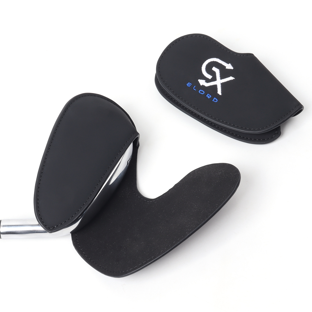 Black golf club cover embroidery