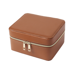 CSLWB Luxury 2-in-1 Leather Travel Watch & Jewelry Case | Portable Zippered Organizer Box with Removable Pillow