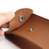 Wholesale Brown Top-Grain Leather Single Watch Pouch – Minimalist Travel Case with Snap Button | CSLWB Wholesale