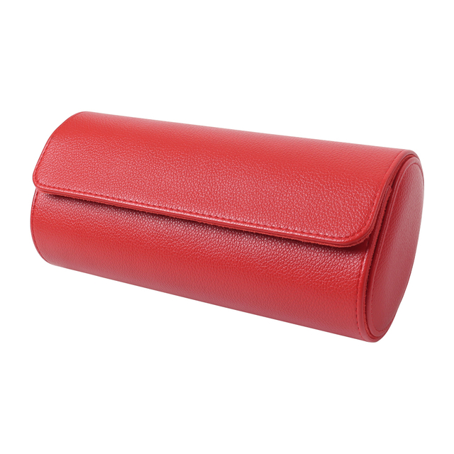Wholesale Red Triple Style Genuine Leather Watch Roll From CSLWB Leather Goods Manufacturer