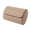 Custom Brown Double Style Genuine Leather Watch Roll From CSLWB Leather Products Factory
