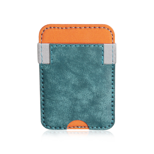 OEM Fashion Iphone Magnetic Card Wallet Case Holder for Iphone 16/15/14 Top Grain Leather And Canvas Material