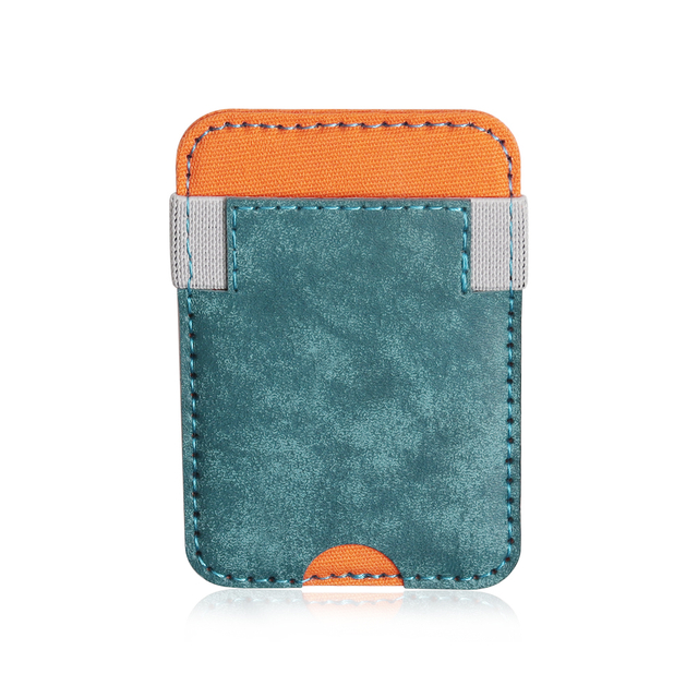 OEM Fashion Iphone Magnetic Card Wallet Case Holder for Iphone 16/15/14 Top Grain Leather And Canvas Material