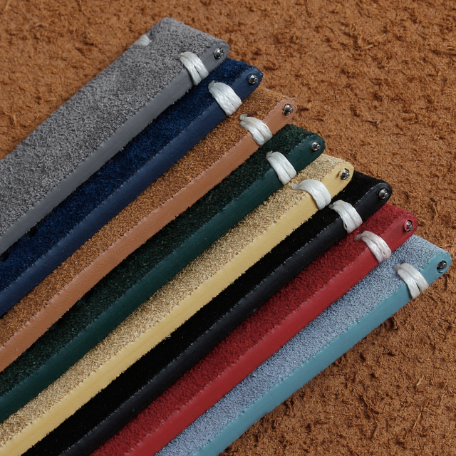 Luxury Soft Suede Leather Watch Strap 18/20/22/24 Mm Adjustable Genuine Leather Watch Band Handmade Stitching Bracelet