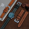 Wholesale Cowhide Genuine Leather Watch Strap Sports Rally Racing Calf Wrist Band Sunitable For Universal Watches Replacement Oil Waxed Retro Vintage Watch Bracelet