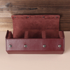 OEM Red Top Grain Genuine Leather Watch Roll with 1 Slot/2 Slot/3 Slot Leather Products Manufacturer