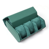 Luxury 8-Slot Emerald Green Saffiano Top-Grain Leather Watch Box with Detachable Cushions