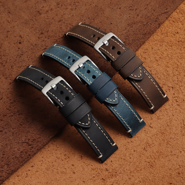 Genuine Leather Watch Strap For Wholesale Soft Wrist Bracelet 18/20/22mm Quick Release Watch Band Accessories