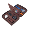 Custom Brown Vintage Leather Watch Box with 4 Slot And Passport Covers From CSLWB Watch Storage Box Manufacturer