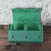 Newest Style Green Top Grain Genuine Leather Watch Roll with 1 Slot/2 Slot/3 Slot Leather Products Factory