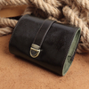 Vintage Oil Wax Leather Watch Pouch Organizer with 4 Slots & Zipper Pocket | Wholesale & OEM