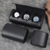 OEM Black Top Grain Genuine Leather Watch Roll From CSLWB Watch Storage Box Factory