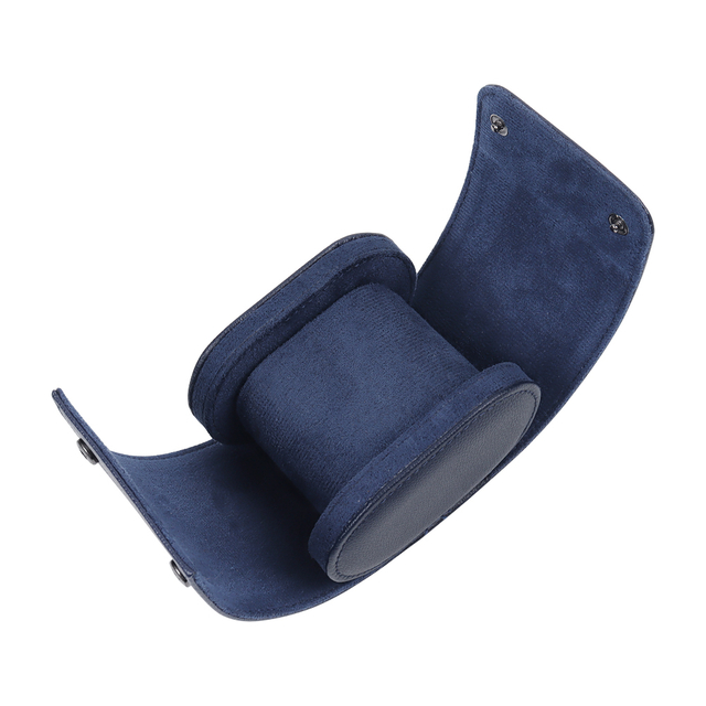 High Quality Navy Top Grain Genuine Leather Watch Roll From CSLWB Leather Products Factory