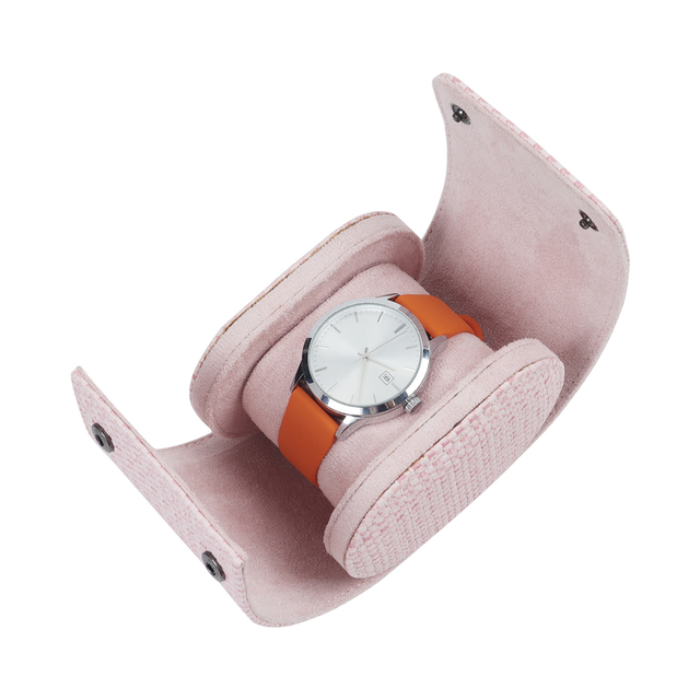 Hot Sell Pink Single Style Canvas Watch Roll From CSLWB Leather Goods Manufacturer