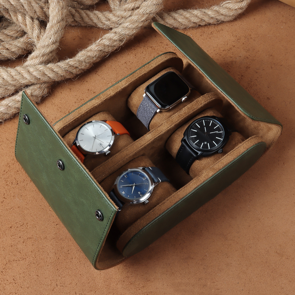 Leather watch boxes