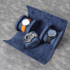 High Quality Navy Top Grain Genuine Leather Watch Roll From CSLWB Leather Products Factory