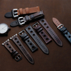 Wholesale Cowhide Genuine Leather Watch Strap Sports Rally Racing Calf Wrist Band Sunitable For Universal Watches Replacement Oil Waxed Retro Vintage Watch Bracelet