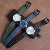 Factory Supply Double-faced Top Layer Leather Watch Strap Retro Racing Watch Band 18/19/20/21/22/24 Mm
