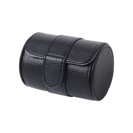 CSLWB Litchi Grain Leather Single Watch Roll | Classic Horizontal Travel Watch Case with Secure Snap Fastener