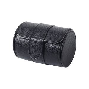 CSLWB Litchi Grain Leather Single Watch Roll | Classic Horizontal Travel Watch Case with Secure Snap Fastener