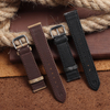 20/22mm Genuine Leather Watch Straps With Quick Release Stainless Steel Buckle Vintage Replacement Leather Watch Bands