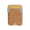 OEM Fashion Iphone Magnetic Card Wallet Case Holder for Iphone 16/15/14 Top Grain Leather And Canvas Material