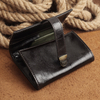 Vintage Oil Wax Leather Watch Pouch Organizer with 4 Slots & Zipper Pocket | Wholesale & OEM