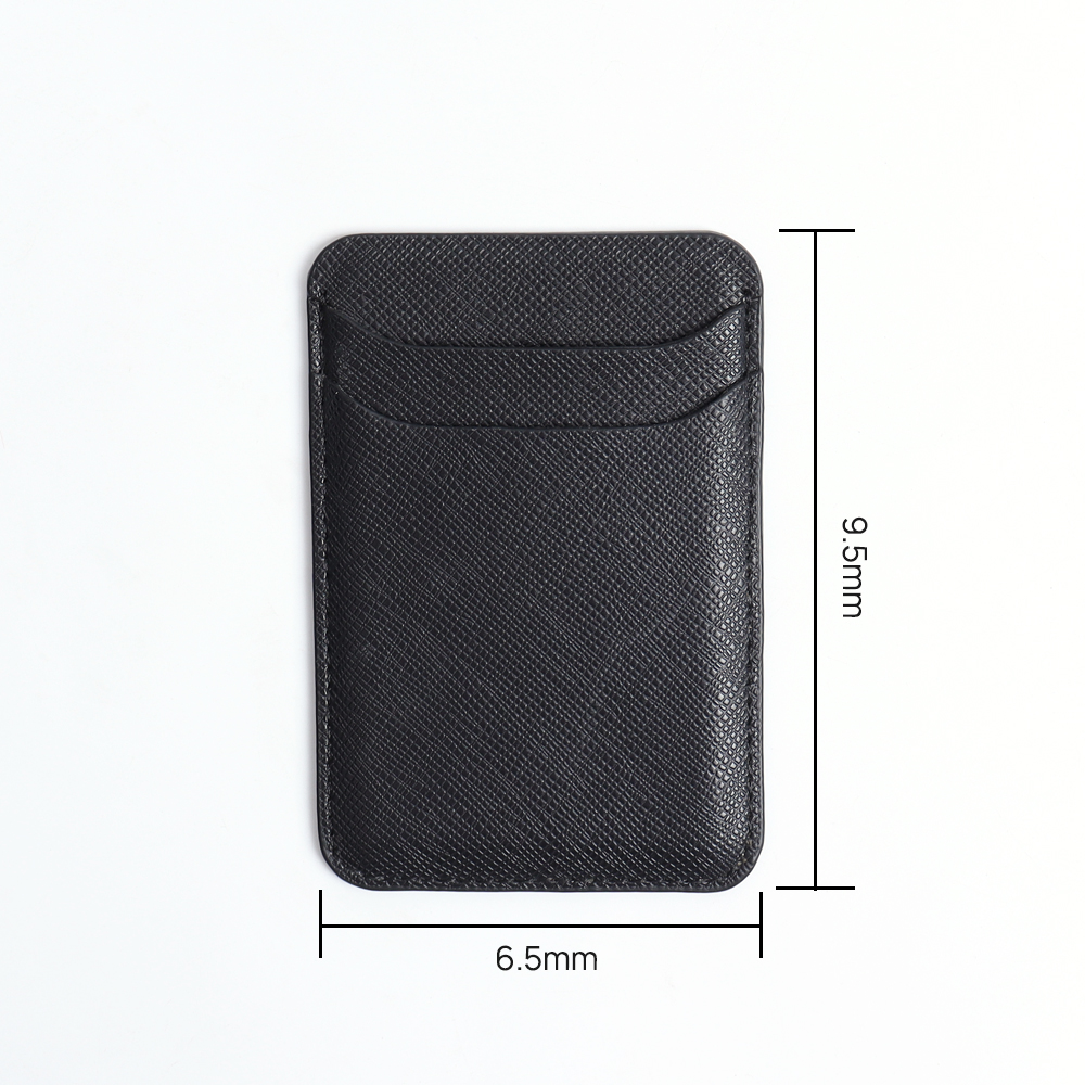 Black leather card wallet