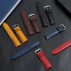 Manufacturer Supply Genuine Leather Watch Strap Accessories Vintage Ostrich Leather Watch Band With 304L/316L SS Buckle