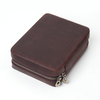 Custom Brown Vintage Leather Watch Box with 4 Slot And Passport Covers From CSLWB Watch Storage Box Manufacturer