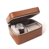 CSLWB Luxury 2-in-1 Leather Travel Watch & Jewelry Case | Portable Zippered Organizer Box with Removable Pillow