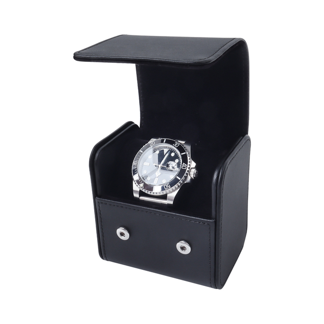 CSLWB Luxury Single Watch Travel Boxes | Premium Vegan Leather Watch Gift Box with Snap Closure & Protective Pillow