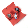 Wholesale Red Triple Style Genuine Leather Watch Roll From CSLWB Leather Goods Manufacturer