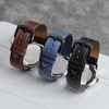 Factory Supply Double-faced Top Layer Leather Watch Strap Retro Racing Watch Band 18/19/20/21/22/24 Mm