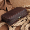 Custom Brown Vintage Leather Watch Box with 4 Slot And Passport Covers From CSLWB Watch Storage Box Manufacturer