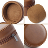 CSLWB Premium Genuine Leather Single Watch Travel Boxes | Portable Cylindrical Jewelry Gift Box with Removable Soft Pillow