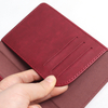 Custom Leather Travel Passport Holder Wallet with Snap Closure OEM