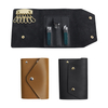 Custom Genuine Leather Key Case Organizer Wallet with Manicure Tool Slots