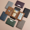 Custom Tri-Fold MagSafe Leather Wallet with Clear ID Window & Magnetic Closure