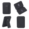Custom Bifold MagSafe Leather Wallet with Metal Hinge Stand & Dual Card Slots for iPhone 14-18 (9.9x6.7cm)
