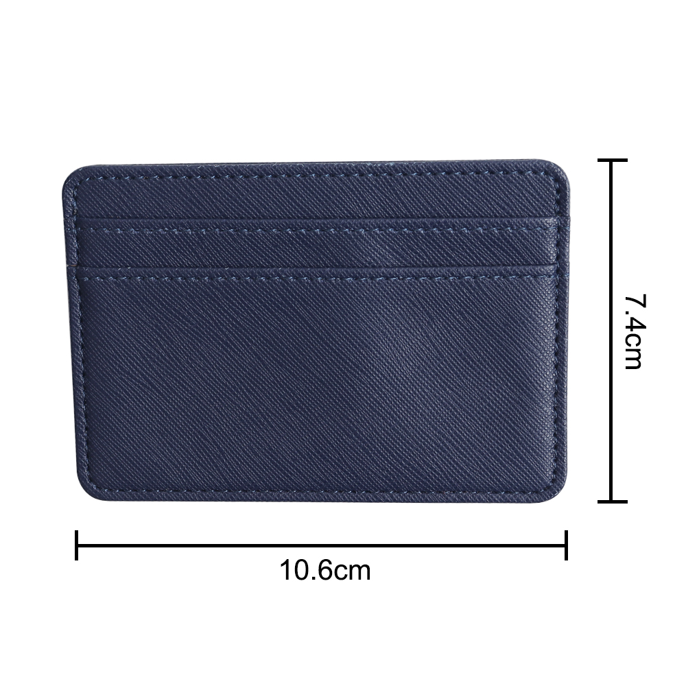 Saffiano Leather Slim Card Holder Wallet for Custom OEM Manufacturing