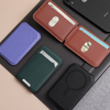 OEM Leather Magnetic Phone Card Holder with MagSafe Compatible Foldable Stand for IPhone Accessories