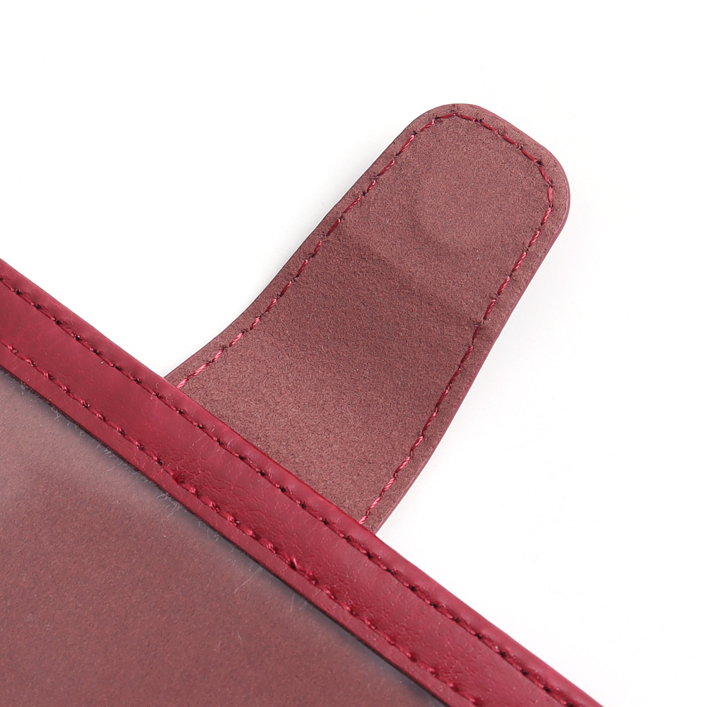 Custom Leather Travel Passport Holder Wallet with Snap Closure OEM