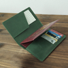 Custom Crazy Horse Leather Bifold Passport Holder Wallet OEM