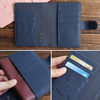 Saffiano Leather Smart Passport Holder Wallet with Snap Closure