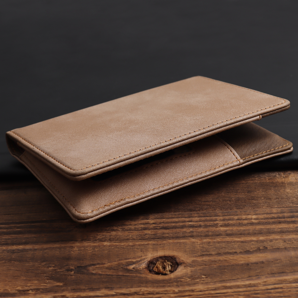 CSLWB Custom Crazy Horse Leather Smart Passport Holder 14x10.5cm with Debossed Logo